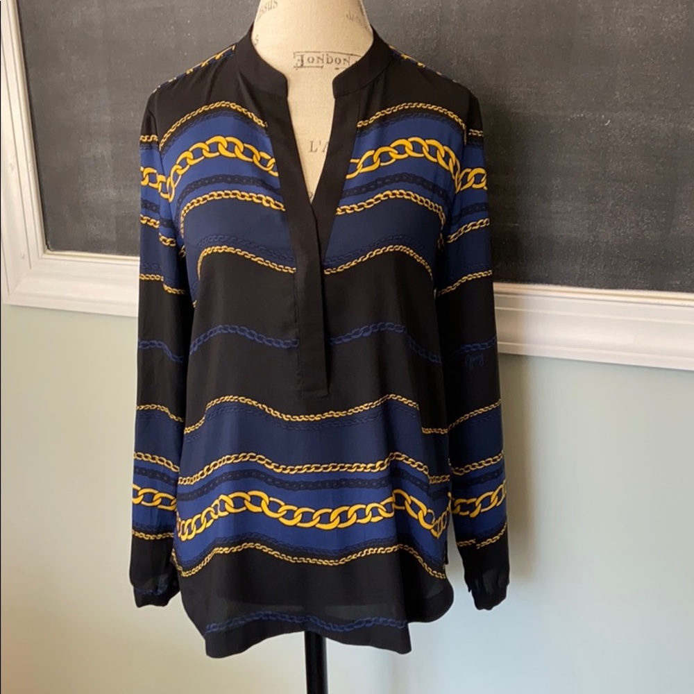 Juicy Couture Chain Printed Blouse Top M